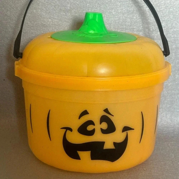 Vintage Mcdonalds Pumpkin Halloween Bucket Candy Pail - Picture 5 of 6